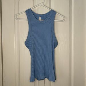 Free people movement blissed out Sleeveless Ribbed Tank Top in Light Blue M